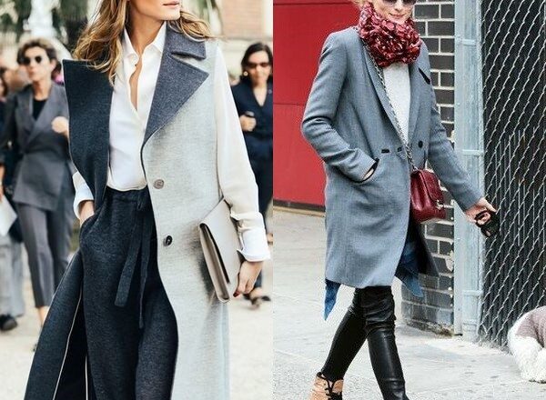 С чем носить серое пальто: модные советы